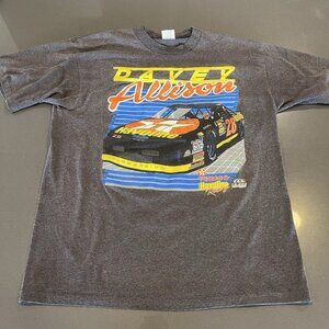 Vintage NASCAR Davey Allison Shirt Mens XL Gray Racing Auto Cars 1991
